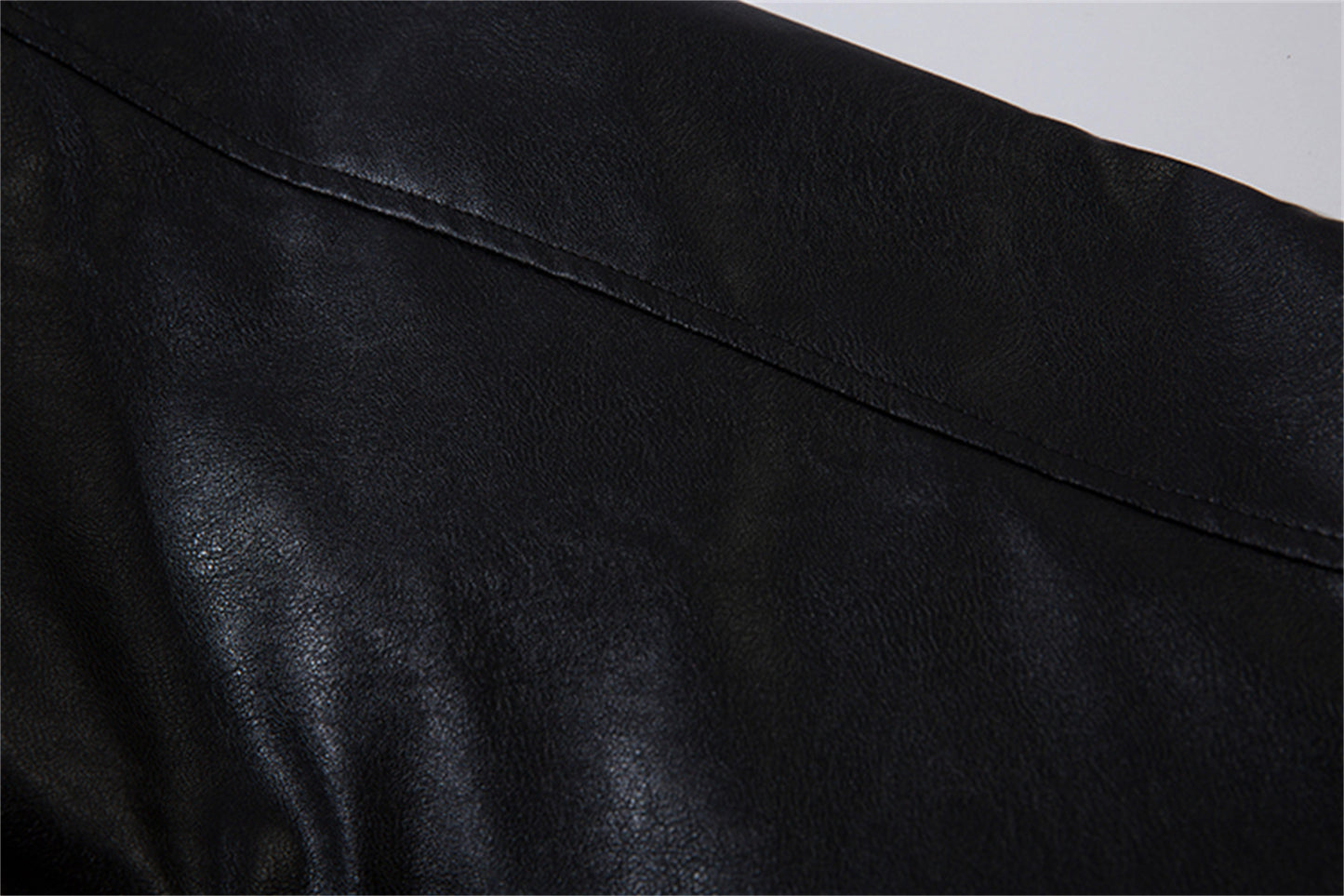 Fleece Lining PU Leather Jacket WN11487