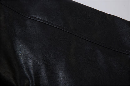 Fleece Lining PU Leather Jacket WN11487