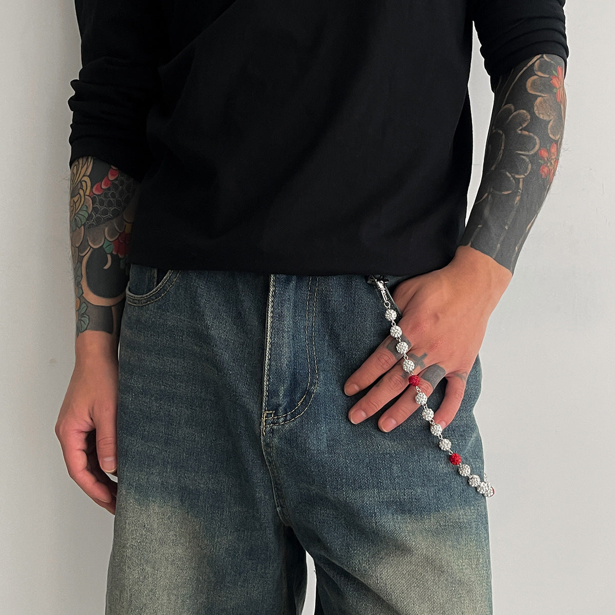 Clay Bead Ball Pants Chain WN21059