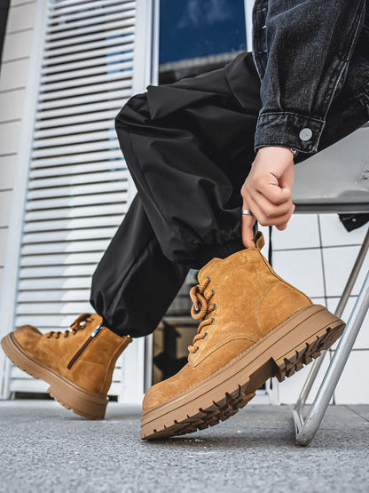 Chunky Lug Sole Platform Lace-Up Boots WN24541