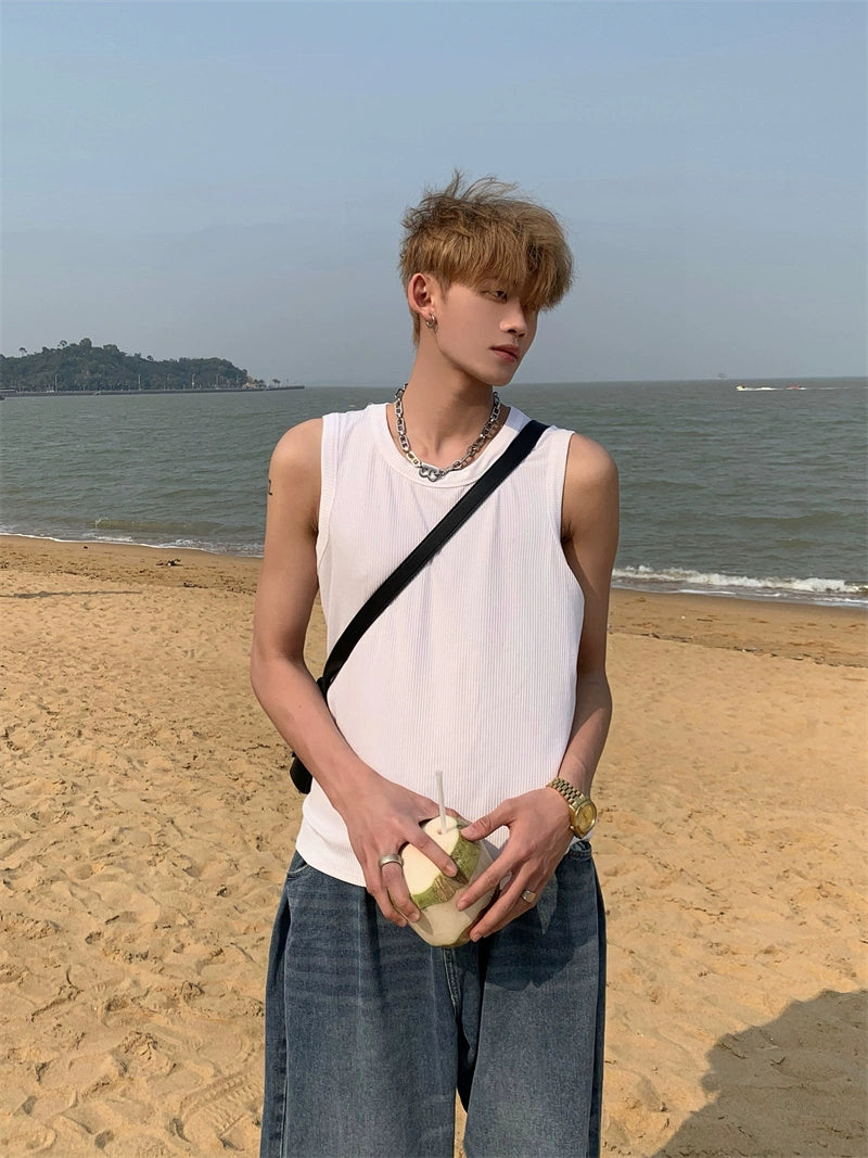 Ribbed Sporty Tank Top WN20036