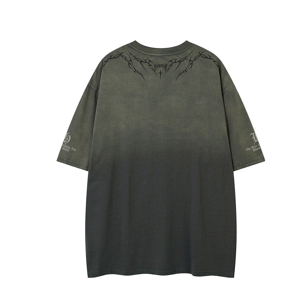 Gradient Thorn Print Short Sleeve T-Shirt WN25510