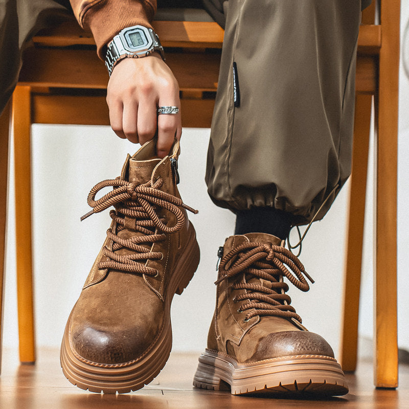 Chunky Lug Sole Platform Lace-Up Boots WN24541