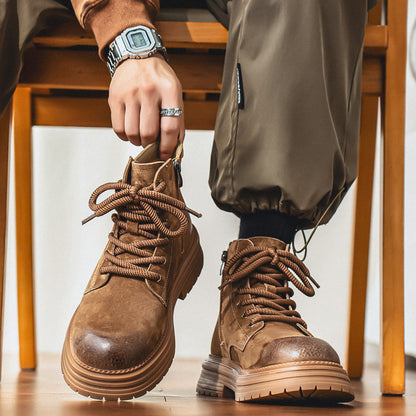 Chunky Lug Sole Platform Lace-Up Boots WN24541
