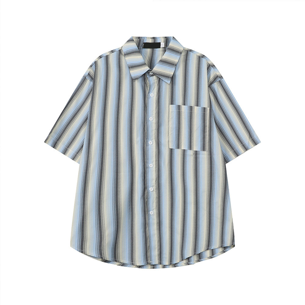 Stripe Pocket Short Sleeve Shirt WN24969