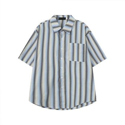 Stripe Pocket Short Sleeve Shirt WN24969