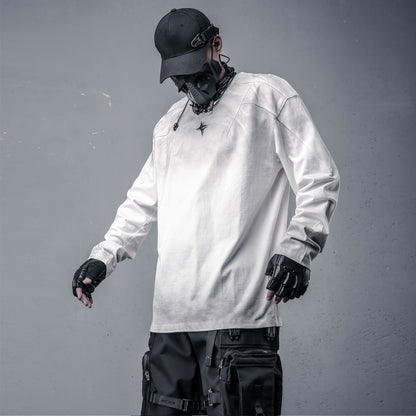 Gradient Structural Oversize Long Sleeve T-Shirt WN22561