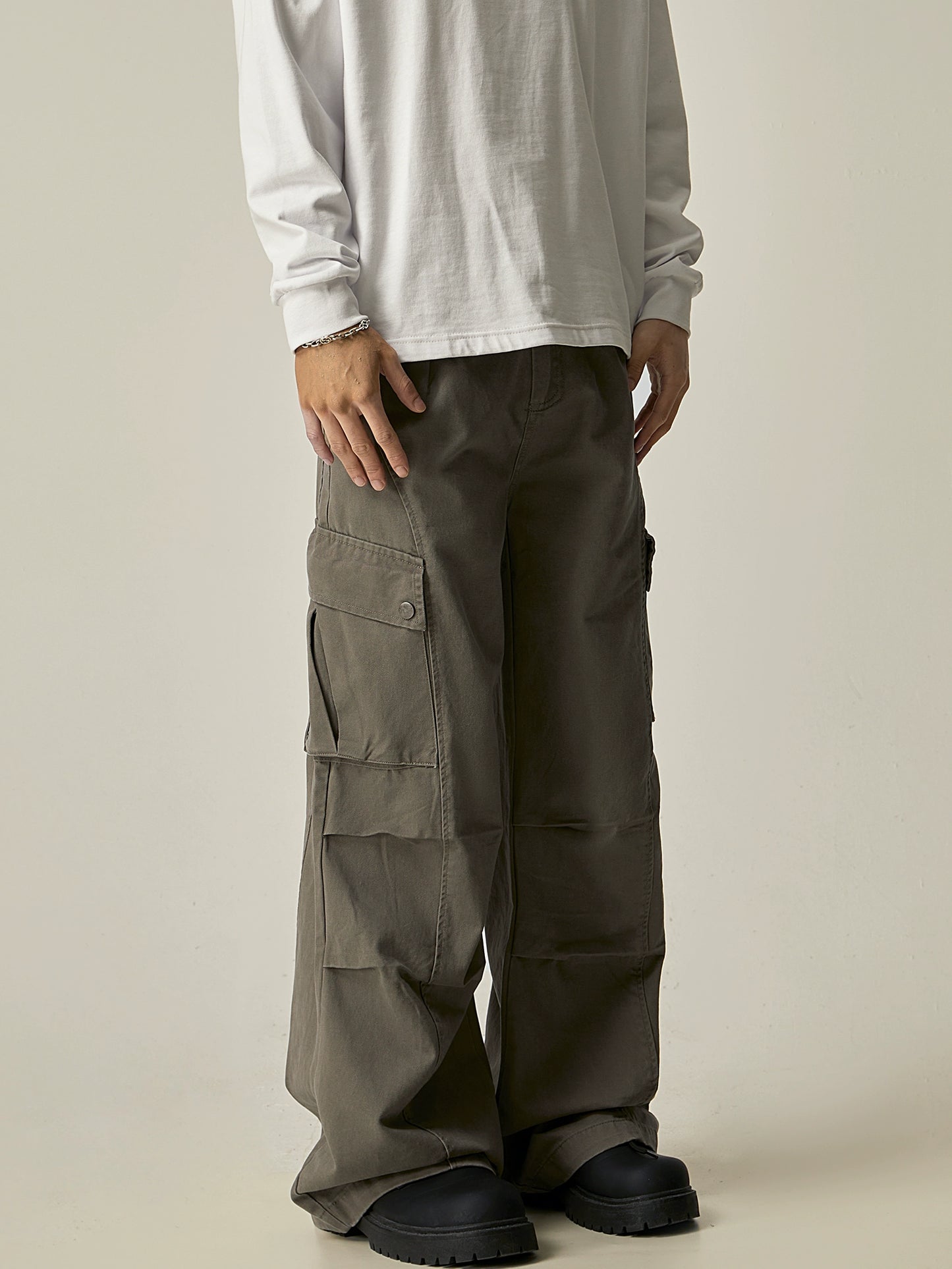 Wide Leg Cargo Pants WN8973