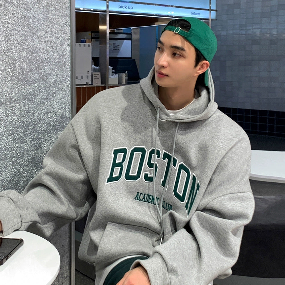 Letter Embroidery Oversize Hoodie WN20237