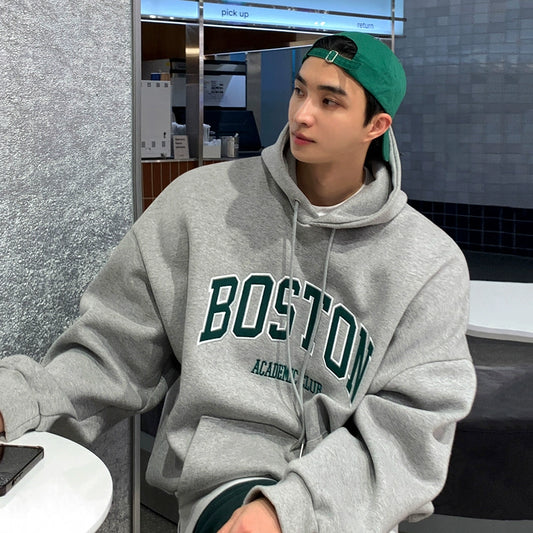 Letter Embroidery Oversize Hoodie WN20237