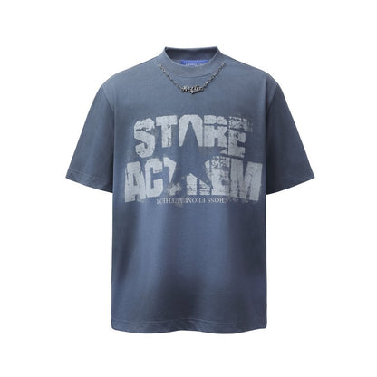 Heavyweight Dirty-Dye Print Oversize Short Sleeve T-Shirt WN25725