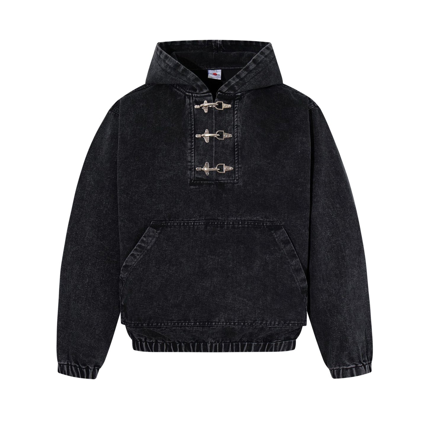 Heavyweight Washed Metal Buckle Hooded Jacket WN23049