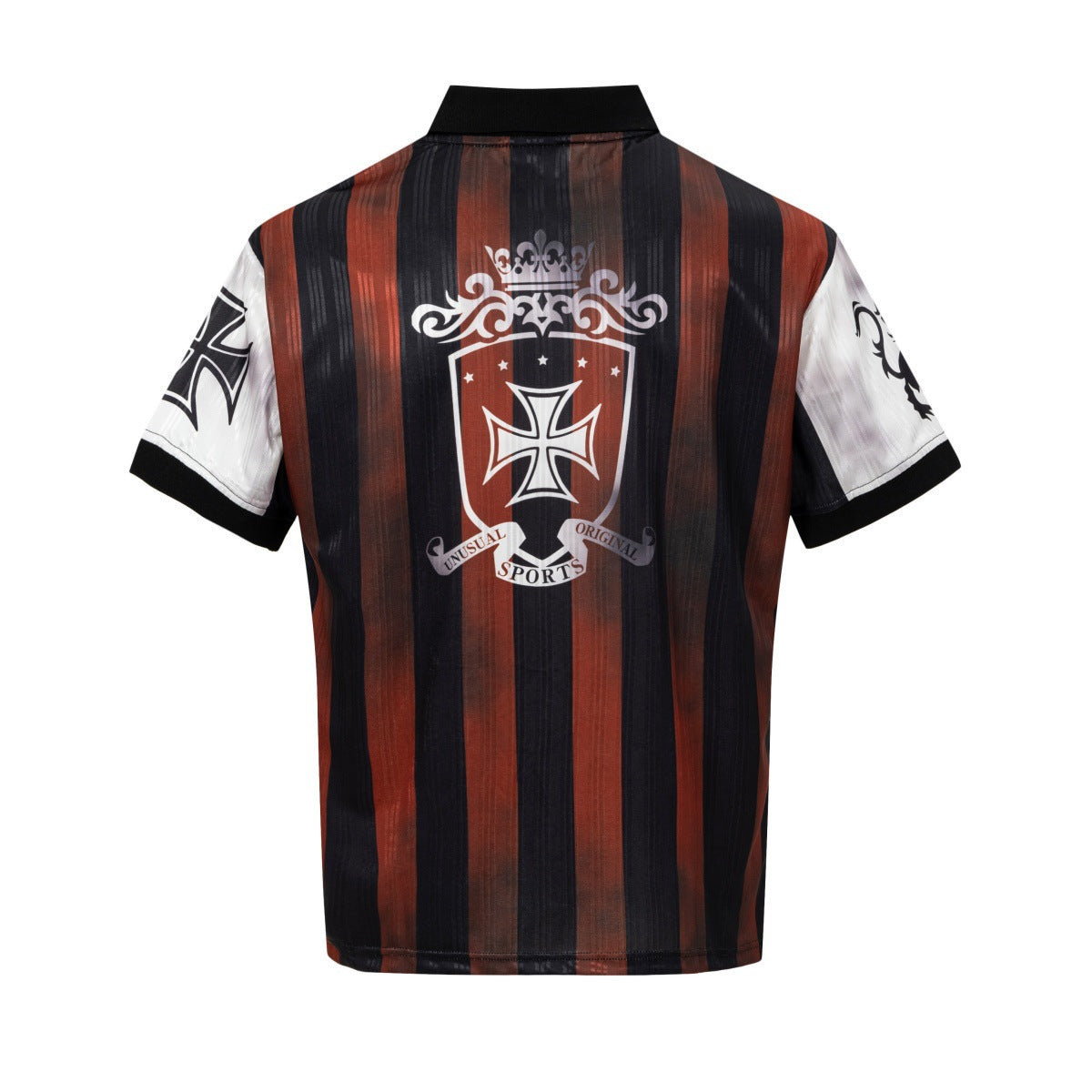 Striped Polo Collar Sporty Short Sleeve T-Shirt WN25819