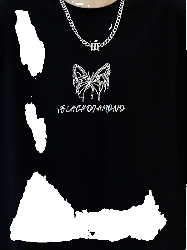 Rhinestone Butterfly Design Short Sleeve T-Shirt WN20701