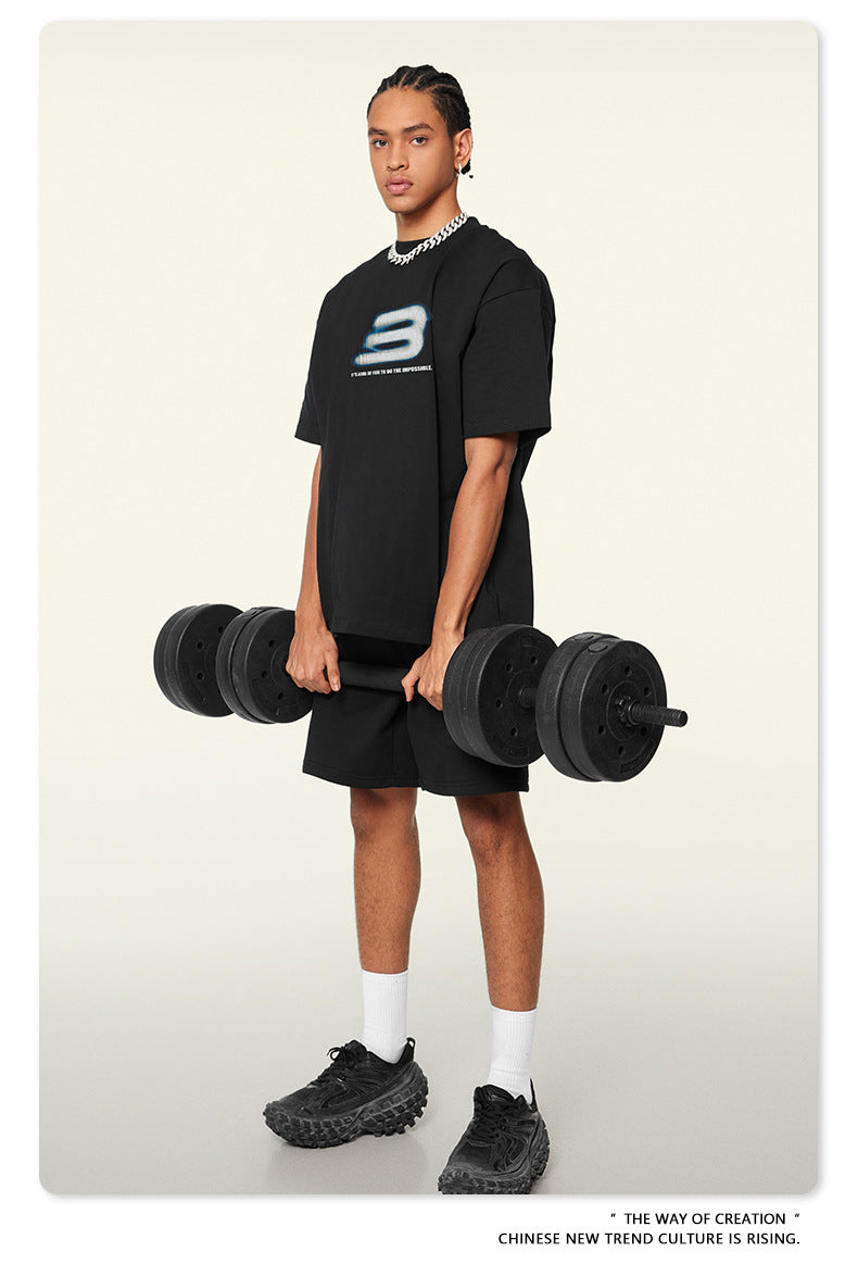 Oversize Print Short Sleeve T-Shirt WN7828