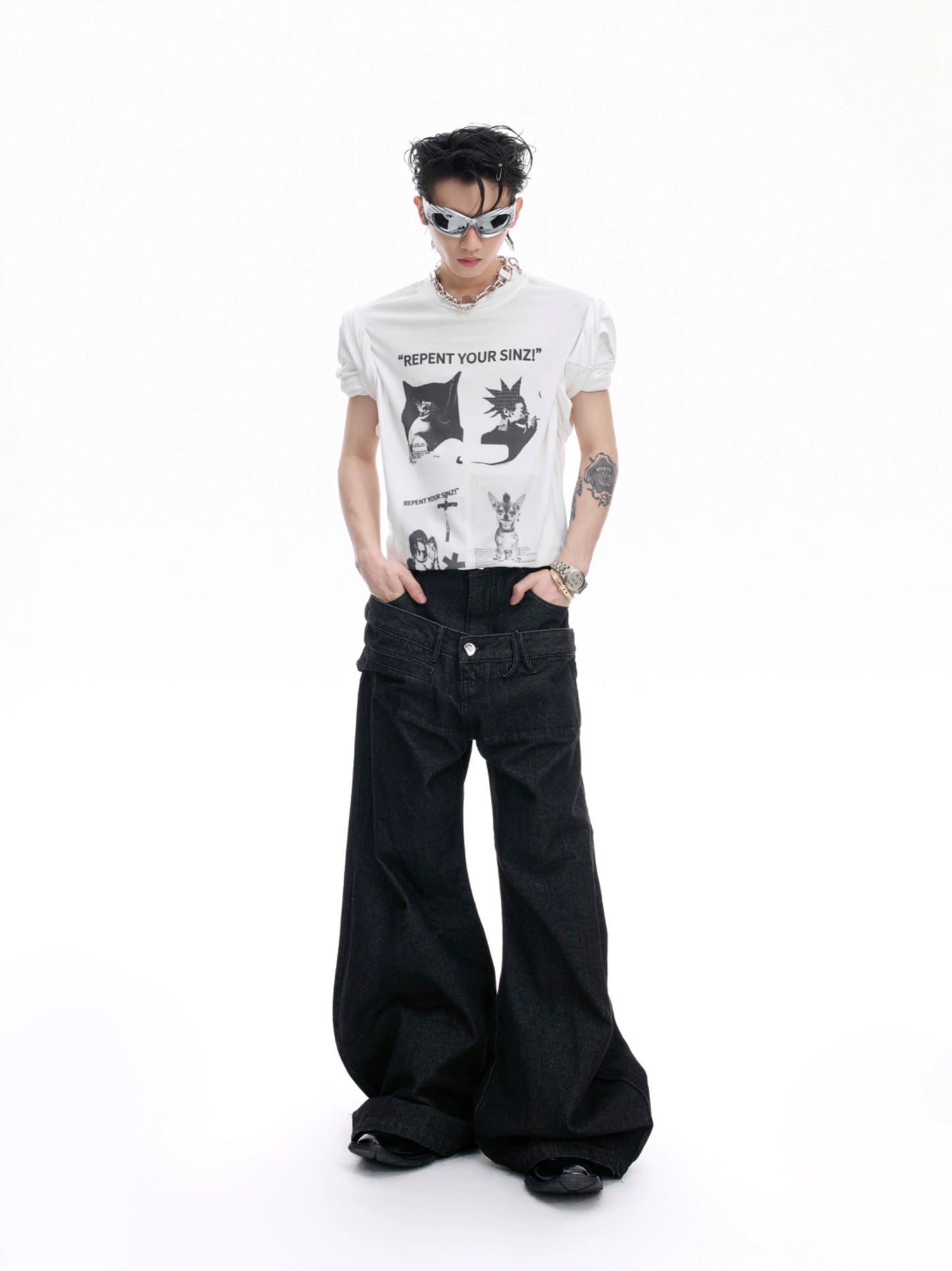 Art Print Stretch Long Sleeve T-Shirt WN20512