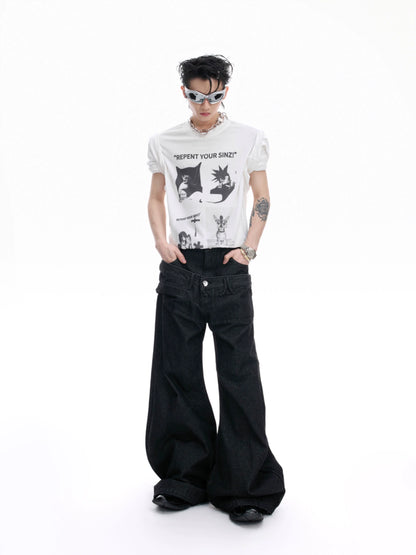 Art Print Stretch Long Sleeve T-Shirt WN20512