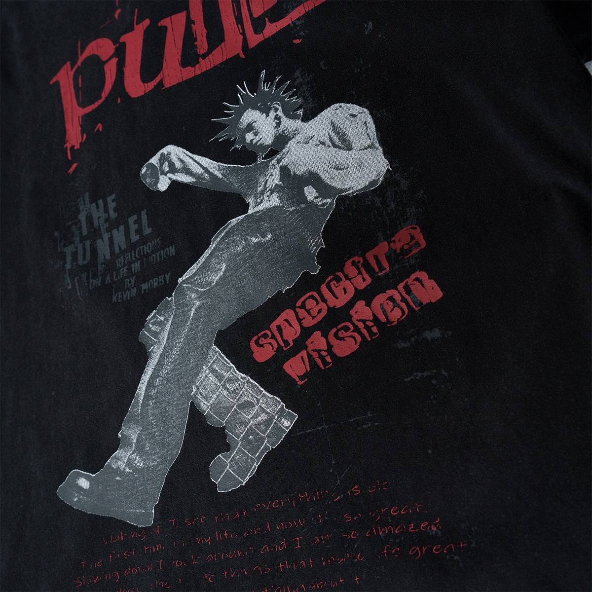 Graphic Print Wash Cotton Short Sleeve T-Shirt WN25635