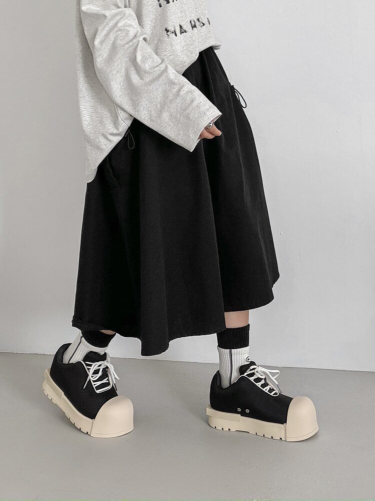 Chunky Shell Toe Platform Lace-Up Sneakers WN24527