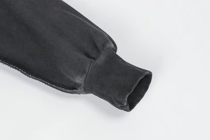 Heavyweight Washed Deconstructed Pullover Hoodie WN23059
