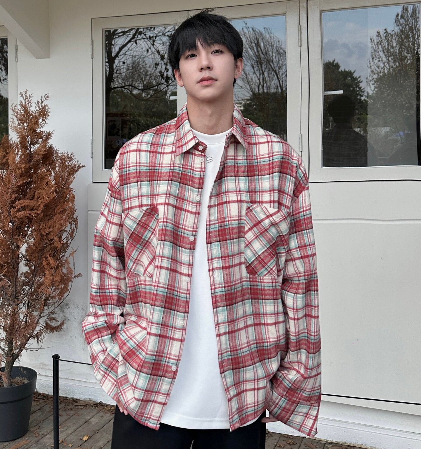 Check Pocket Long Sleeve Shirt WN25296