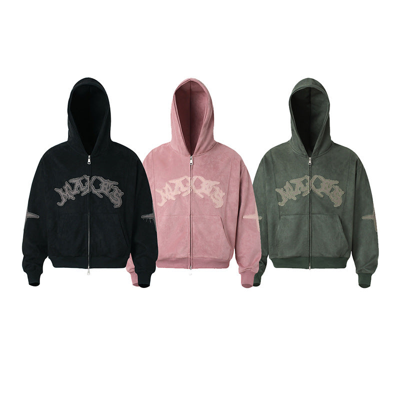 Double Zipper Sueded Hooded Short Jacket WN11232 – WONDER NOAH