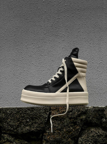 Color Block Side Zipper Thick Sole Short Boots WN24565