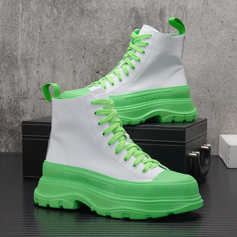 Lace Up Platform Thick Sole Short Boots WN24702