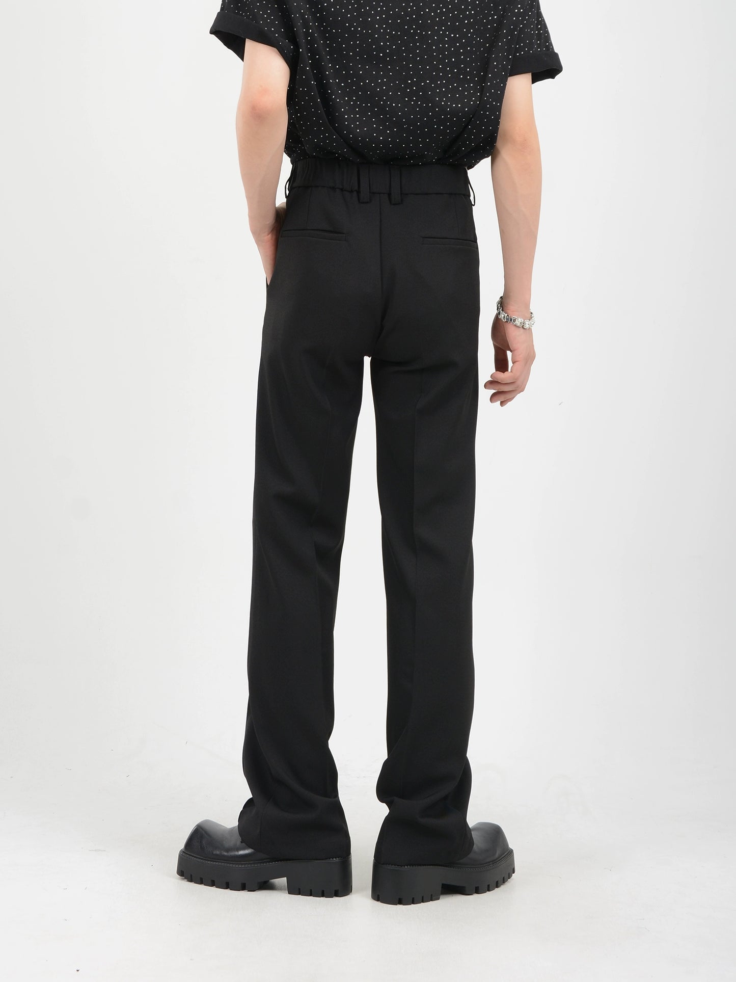 Elasric Waist Straight Trousers WN7144