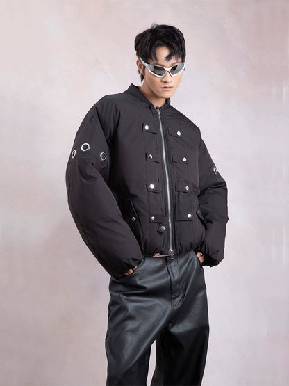 Metal Buckle Thick Puffer Jacket WN9297