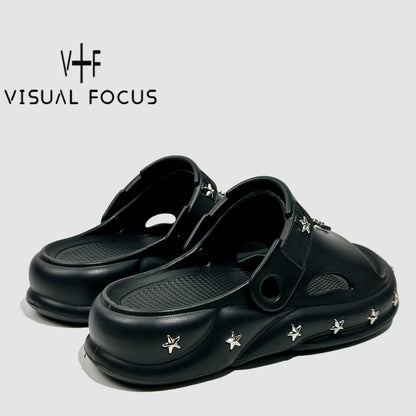 Studded Chunky Sole Punk Slides WN20616