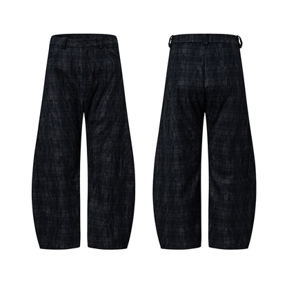 Textured Curved Wide Leg Pants WN20347