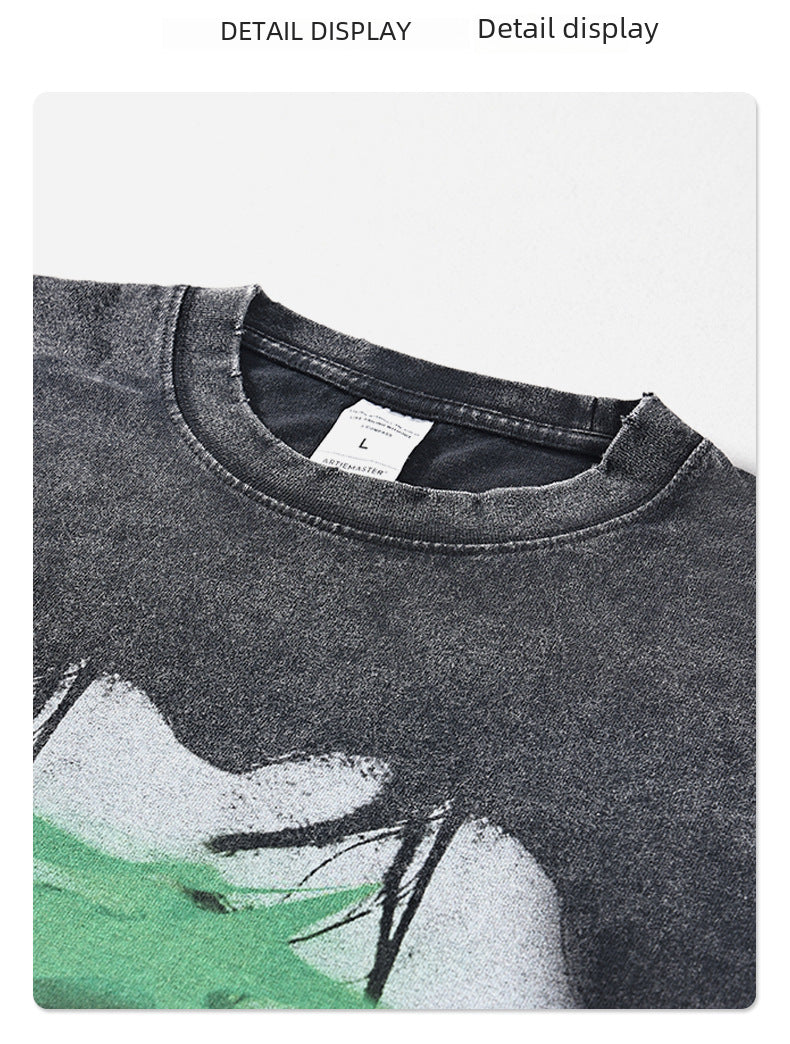 Round Neck Print Short Sleeve T-shirt WN7766