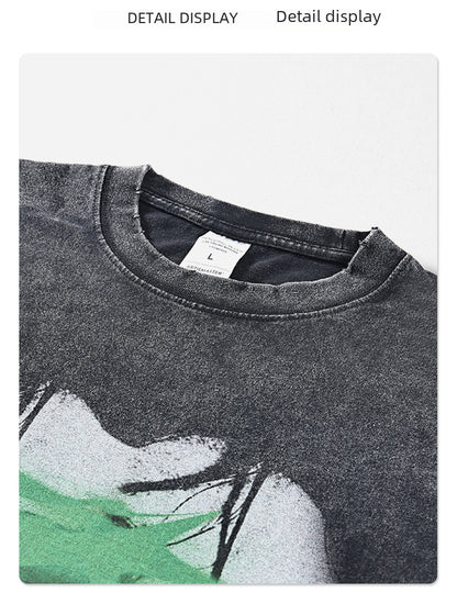 Round Neck Print Short Sleeve T-shirt WN7766