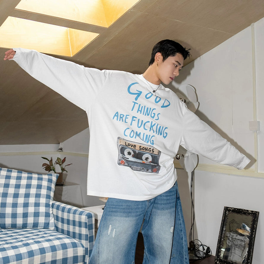 Graphic Print Breathable Long Sleeve T-Shirt WN20862