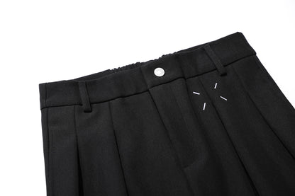 Drape Pleats Wide Leg Trousers WN25664