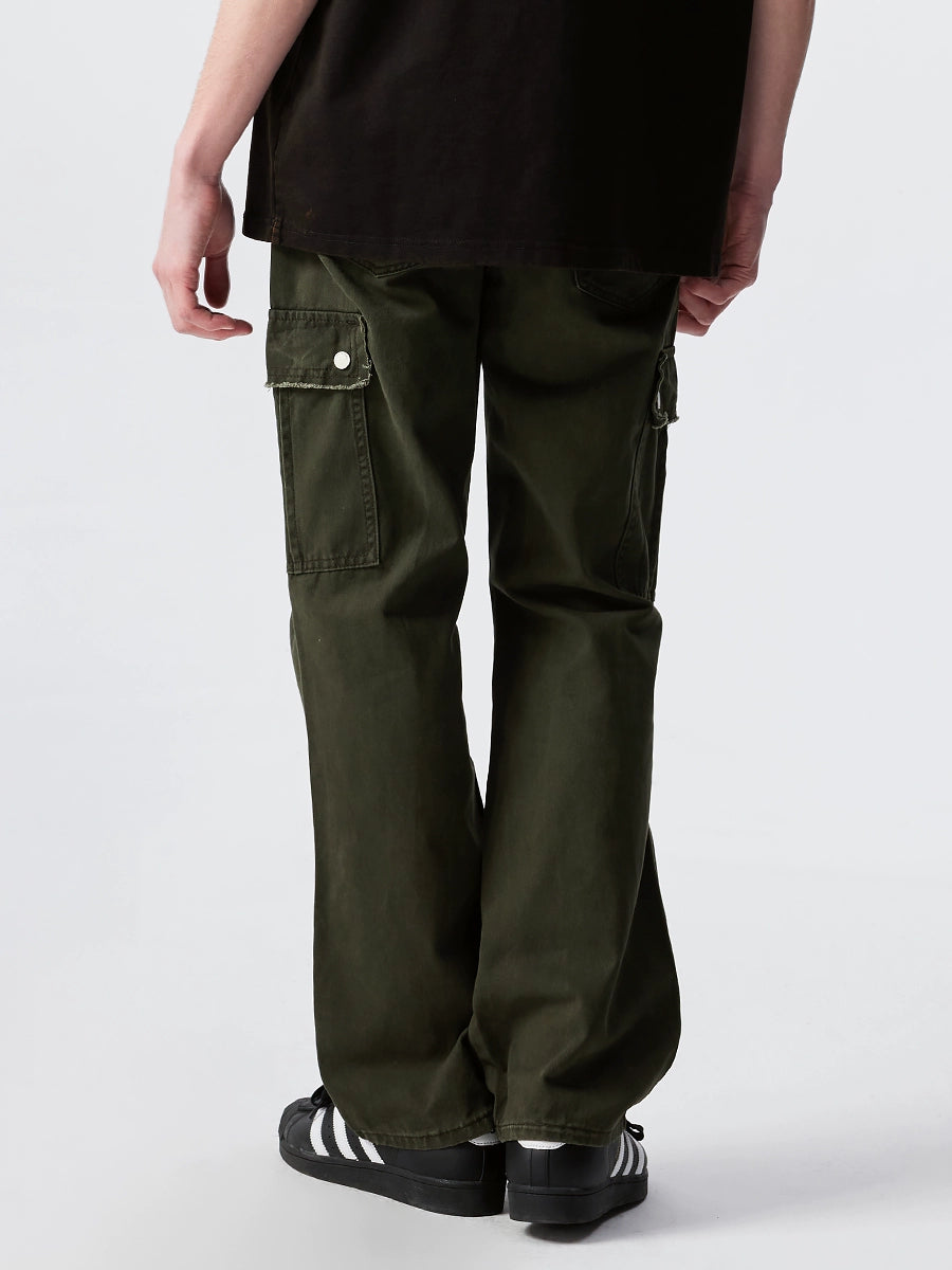 Multi Pocket Straight Cargo Pants WN17614
