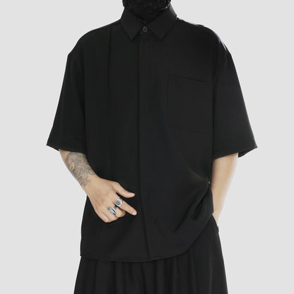 Plain Design Oversize Short Sleeve Shirt WN20148