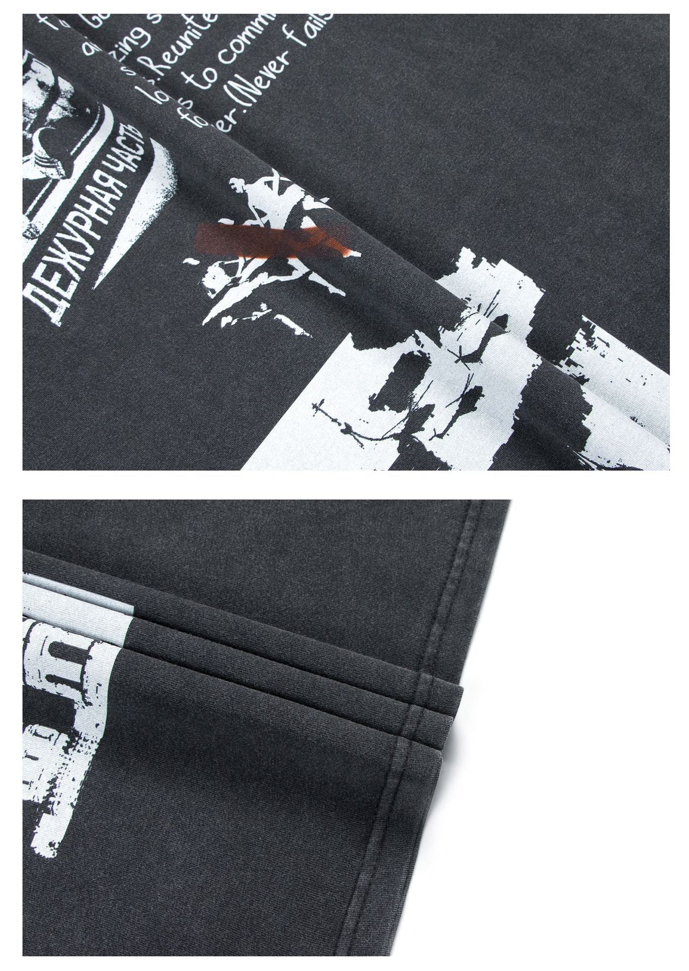 Washed Graphic Print Heavyweight Oversize Short Sleeve T-Shirt WN26234