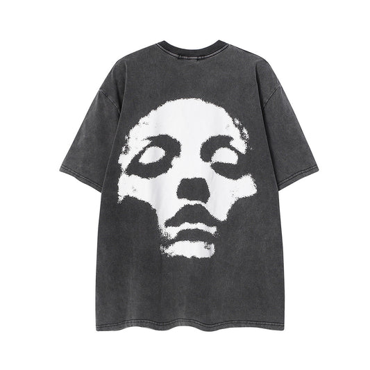Washed Mask Art Print Short Sleeve T-Shirt WN25441