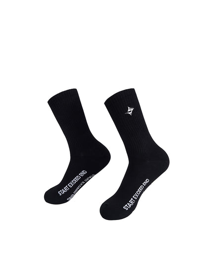 Letter Embroidery Mid-Calf Socks WN15470