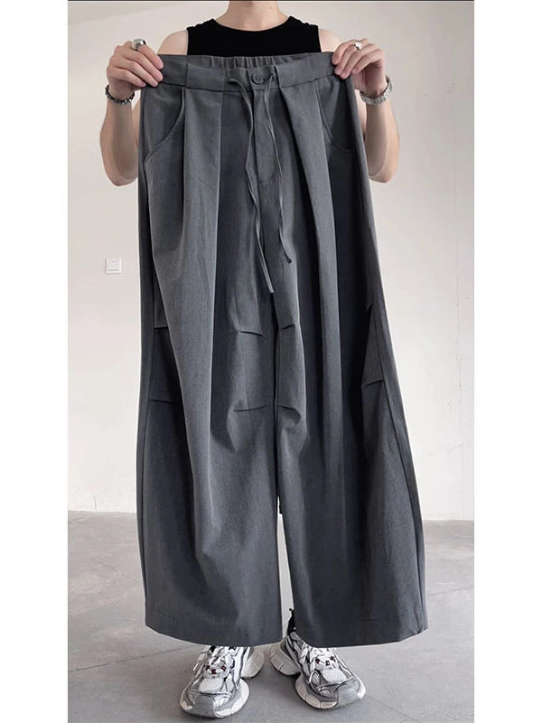 Curved Blade Wide Leg Dragging Trousers WN19330