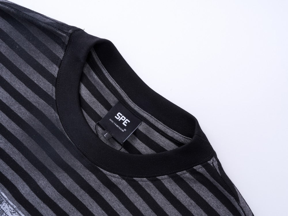 Cross Stripe Heavyweight Drop-Shoulder Oversize Short Sleeve T-Shirt WN27867