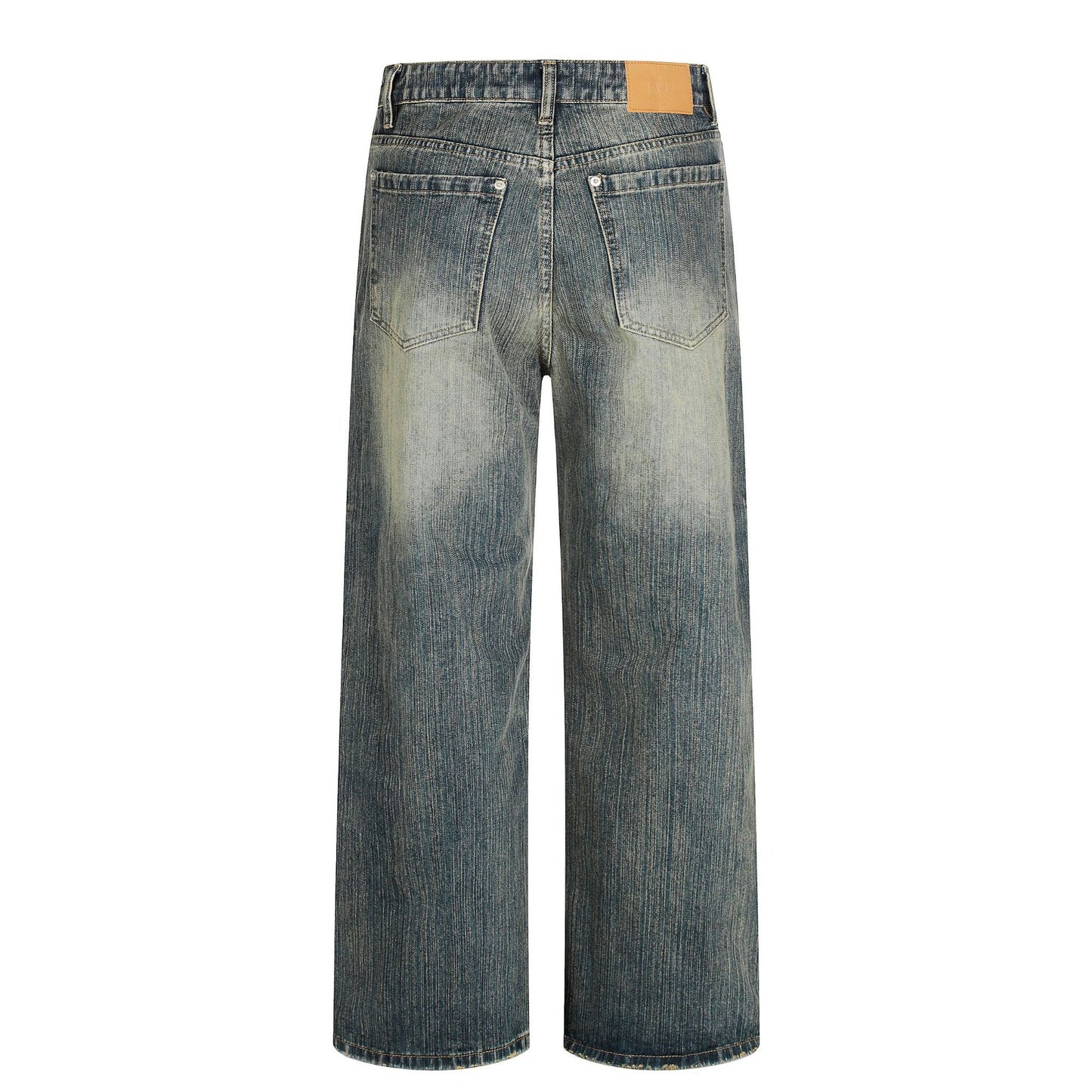 Fade Washed Straight Denim Jeans WN25940