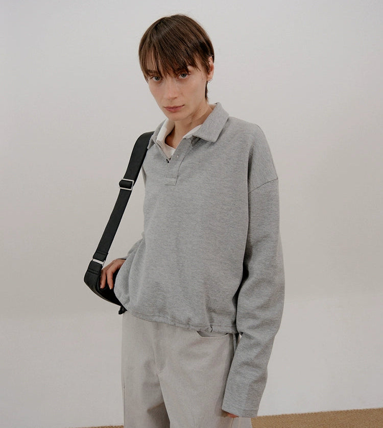 Drawstring Polo Sweatshirt WN21674