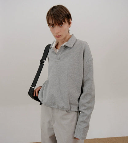 Drawstring Polo Sweatshirt WN21674