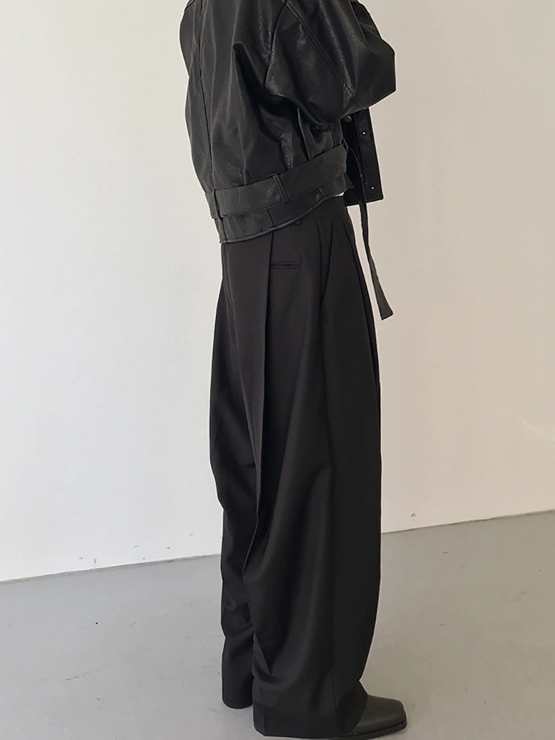 Plain Straight Trousers WN21667