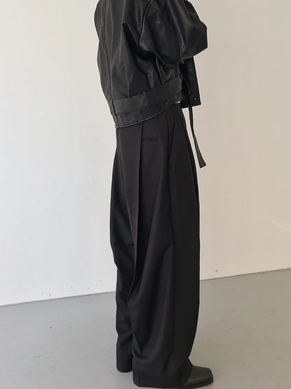 Plain Straight Trousers WN21667