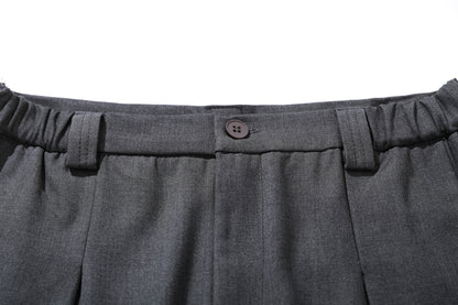 Drape Pleats Cropped Half Pants WN25777