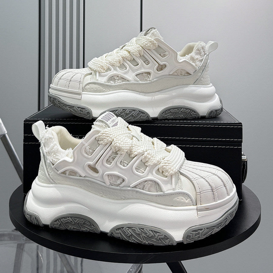Shell Toe Rope Lace Damage Platform Sneakers WN24723